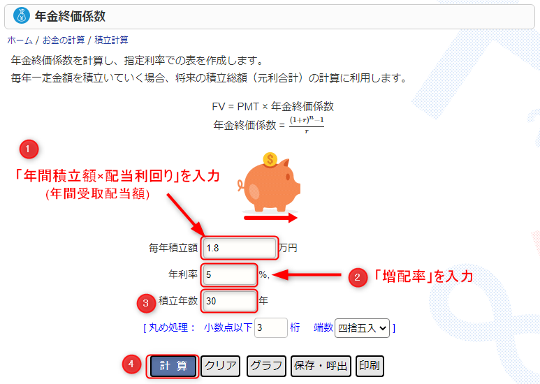 年金終価係数